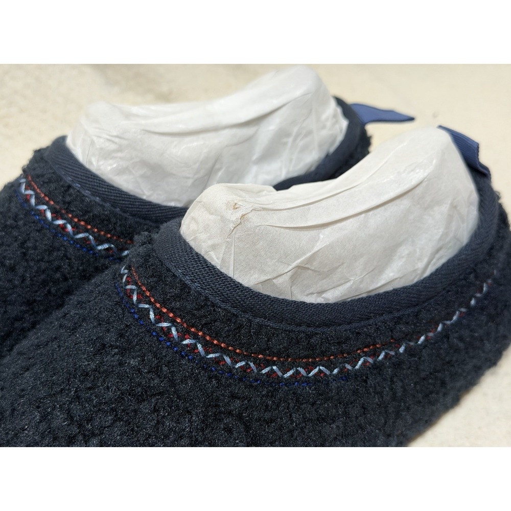 Bombas Slipper Tech Womens 11 Navy Sherpa Memory Foam House Shoes Cozy - Picture 14 of 16
